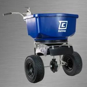 SPREADER, SALTER 100# CONTRACTOR POLY STAINLESS FOR ROCK SALT , BAFFLES, GRATE, COVER