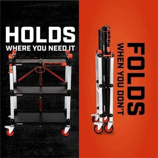 Cart Jobsite Siterunner 3 Shelf Folding
