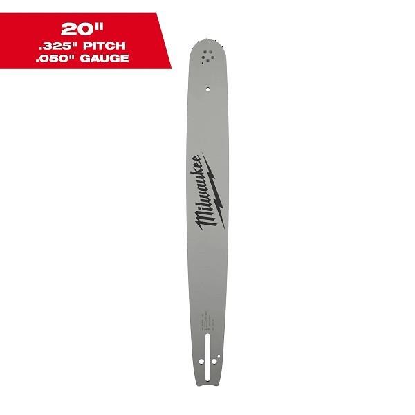 Bar Chainsaw 20" .325" Pitch .050" Gauge Replacement Bar Milwaukee