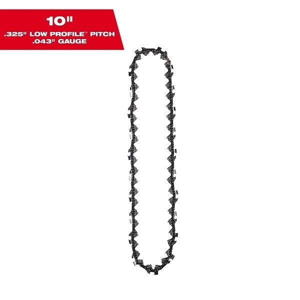 Chain Chainsaw 10" .325" Low Profile Pitch .043" Gauge Milwaukee
