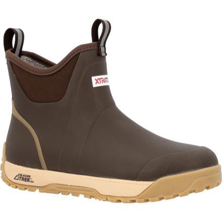 BOOT, 6" MENS'S ICE FLEECE LINED ANKLE DECK DARK BROWN, XTRATUF