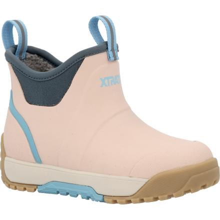 BOOT, KIDS ICE FLEECE LINED ANKLE DECK BOOT, CAMEO ROSE, XTRATUF