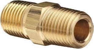 NIPPLE 1/4 BRASS HEX"