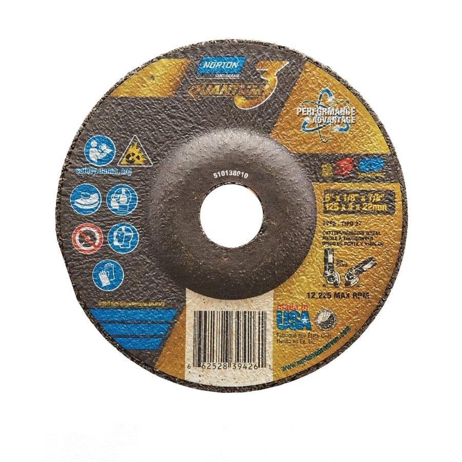 GRINDING WHEEL, 7" X 1/8" X 5/811 TYPE 27, NORTON QUANTUM 3
