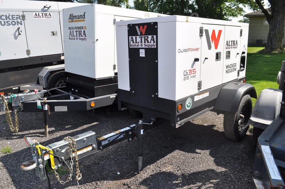 GENERATOR, 35 KVA, 28,000 WATT, PORTABLETOWABLE MG ALTRA RENTAL