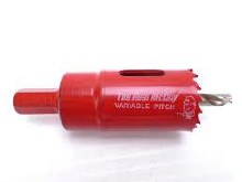 HOLE SAW, 1-1/8", VARIABLE PITCH, W/ ARBOR