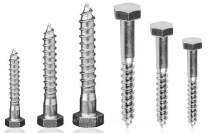 LAG SCREW, 1/4" X 1-1/2", HEX