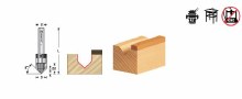 Additional picture of ROUTER BIT, 90 DEGREE, V GROOVE, INSET