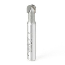 ROUTER BIT, 1/8" R, CORE BOX, WITH UPPER BEARING
