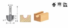 Additional picture of ROUTER BIT, 1/2"R, CORE BOX, 2 FLUTE