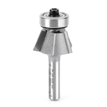 ROUTER BIT, 23 DEGREE, 3 FLUTE, BEVEL TRIM, WITH BALL BEARING