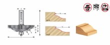 Additional picture of ROUTER BIT, 2 5/8", OGEE, HORIZONTAL RAISED PANEL