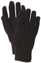 GLOVES, ALL PURPOSE JERSEY, BROWN, EACH