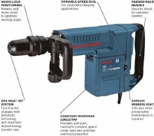 Additional picture of CHIPPER, SDS MAX DEMOLITION TOOL CORDED 120V  18.4 FT LB.