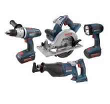 COMBO KIT, 36 VOLT, 4 PIECE- HAMMER DRILL,CIRCULAR SAW,SAWZALL,FLASHLIGHT, 2 SLIM BATTERY
