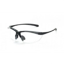 SAFETY GLASSES, SNIPER- FOG BLACK FRAME- CLEAR LENS.