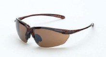 SAFETY GLASSES, SNIPER- LIQUID BROWN FRAME- HD BROWN FLASH MIRROR LENS.