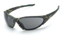 SAFETY GLASSES, CORE, MILITARY CAMOUFLAGE FRAME, SMOKE LENS.