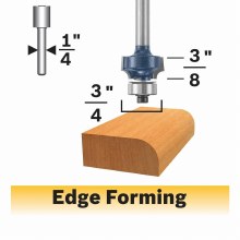 Additional picture of ROUTER BIT, 1/8" ROUNDOVER x 1/4"S, w/ BB -2 FLUTE -CARBIDE TIP