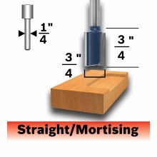 Additional picture of ROUTER BIT, 3/4" x 3/4" x 1/4"S, HINGE MORTISE -2 FLUTE -CARBIDE TIP