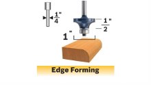Additional picture of ROUTER BIT, 1",  1/4 ROUNDOVER x 1/4"S, w/ BB -2 FLUTE -CARBIDE TIP