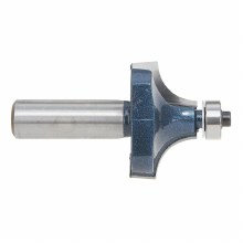 ROUTER BIT, 1/2" ROUNDOVER x 1/2"S, w/ BB -2 FLUTE -CARBIDE TIP