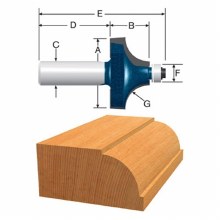 Additional picture of ROUTER BIT, 1/4" BEADING 1/4"S, W/ BB  -2 FLUTE -CARBIDE TIP