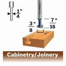 Additional picture of ROUTER BIT, 3/8" KEYHOLE-1 FLUTE -CARBIDE TIP