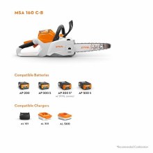 Additional picture of SAW CHAIN MSA 160 BATTERY AP SERIES 1/4P 12" (TOOL ONLY)