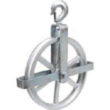 WELL WHEEL, 10", LIFTS 1000 LB., WITH GIN BLOCK