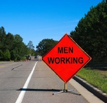 Additional picture of SIGN "MEN WORKING" VINYL  48" SQ W/RIBS