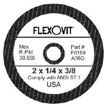 GRINDING WHEEL REINFORCED, 2" X 1/4" X 3/8"