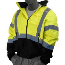 JACKET, BOMBER, BLACK BOTTOM HI-VIZ, CLASS 3,  ZIP-OUT 3-IN-1, MAJESTIC