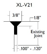XL6-V21 BLADE/SKIDPLATE 6"X .375 V-LINE  SOFF-CUT
