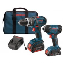 KIT ,DRILL DRIVER(#DDS180) -1/2" , IMPACT DRIVER(#25618) , 18 VOLT, 1 SLIM LI-ION BATTERY, 1 FAT PACK LITHIUM BATTERY, CARRY BAG