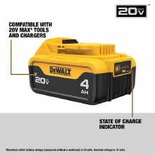 Additional picture of Battery Pack 20V 4.0 AH XR Max Lithium Dewalt