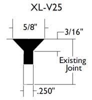 XL6-V25 BLADE/SKIDPLATE 6" X .625 V-LINE SOFF-CUT
