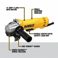 Additional picture of Grinder Angle Small 11 amp 4-1/2" Dewalt