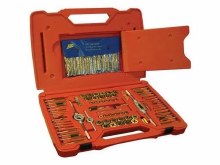 TAP AND DIE, DRILL BIT SET, 117 PIECE, FRACTIONAL AND METRIC, MACHINE SCREW