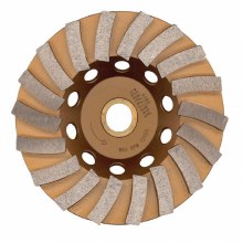 CUP WHEEL, DIAMOND, 5"  5/8-11 ARBOR, 60 GRIT 10 SEG TURBO