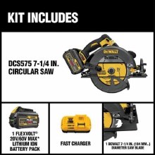 Additional picture of Saw Circular 60V Flexvolt Max Cordless Brushless 7-1/2" Kit Dewalt (1) Battery (1) Charger (1) Kit Bag