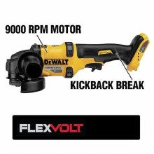Additional picture of Grinder Angle 60V Max Flexvolt Cordless Brushless 4-1/2"-6" Kit Dewalt (2) Batteries (1) Charger (1) Kit Bag