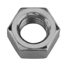 NUT, HEX FINISH, 3/8"-16  ,  ZINC PLATED , JAR OF 100