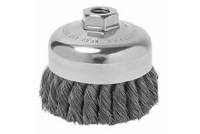 WIRE BRUSH, .020 CARBON KNOT CUP, 2-3/4" O.D., 5/8-11