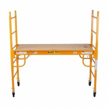 SCAFFOLD, 4' MINI, 2 WORK PLATFORMS, CASTERS, 500# CAPACITY