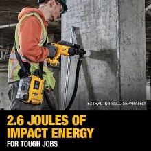 Additional picture of Hammer Rotary SDS Plus 20V Cordless Brushless Kit Dewalt (2) Batteries 4.0 Ah (1) Charger (1) Depth Rod (1) Kit Bag