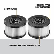 Additional picture of Filter Hepa for DWV010 & DWV012 (Type 2) Dust Extractors Dewalt 2-Pk