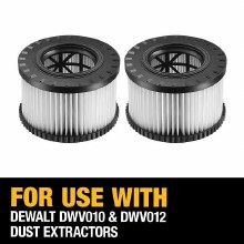 Additional picture of Filter Hepa for DWV010 & DWV012 (Type 2) Dust Extractors Dewalt 2-Pk
