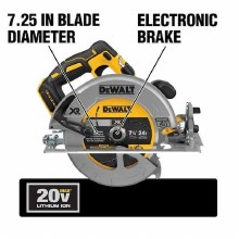 Additional picture of Saw Circular 20V Max XR Cordless Brushless 7-1/4" Dewalt (Bare Tool)
