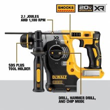 Additional picture of Hammer Rotary SDS Plus L-Shape 20V Max XR Cordless Brushless 1" Dewalt (Bare Tool)